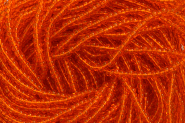 Transparent - Orange Czech 11/0 Seed Beads